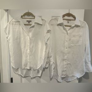 Pair of Banana Republic Oversized Linen Shirts